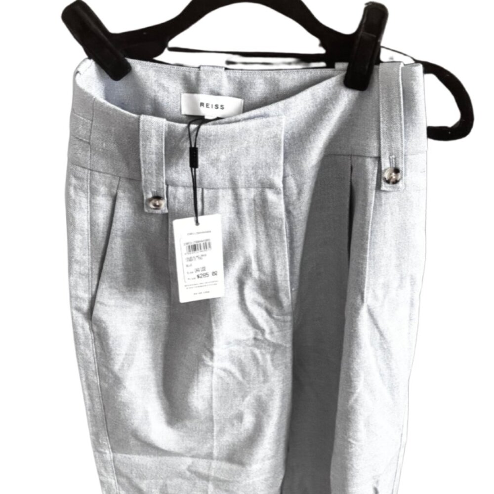 NWT- Reiss Lauren Wool Linen Blend Formal Trousers - Size 0